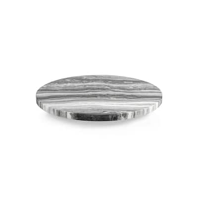 Casoria Black Marble Lazy Susan - 16" dia x 2"
