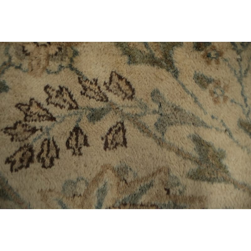 Hand Knotted Oriental 100% Wool Carpet Traditional All-Over Beige & Ivories Kerman Area Rug - 16' 1'' X 11' 2''