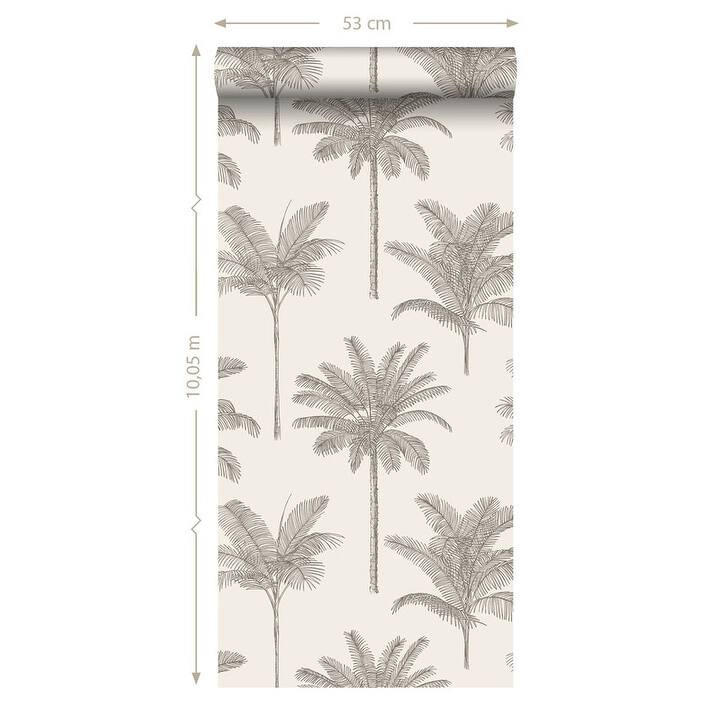 ESTA Home Taj Beige Palm Trees Wallpaper