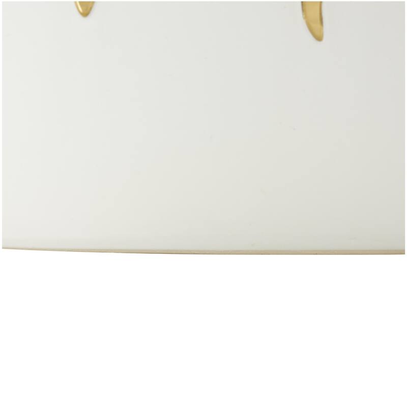 Ceramic Decorative Vase with Abstract Gold Melting Drips - Black or White - CosmoLiving by Cosmopolitan