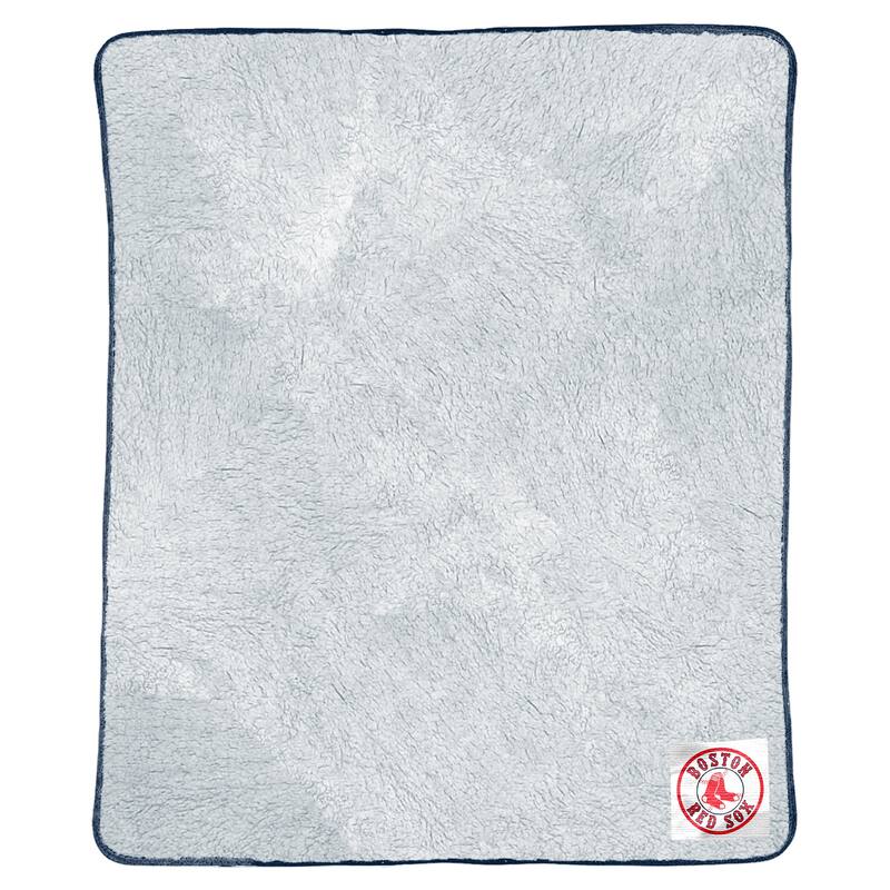 MLB 114 Red Sox Patch Two Tone Sherpa Throw Bed Bath & Beyond 34010830