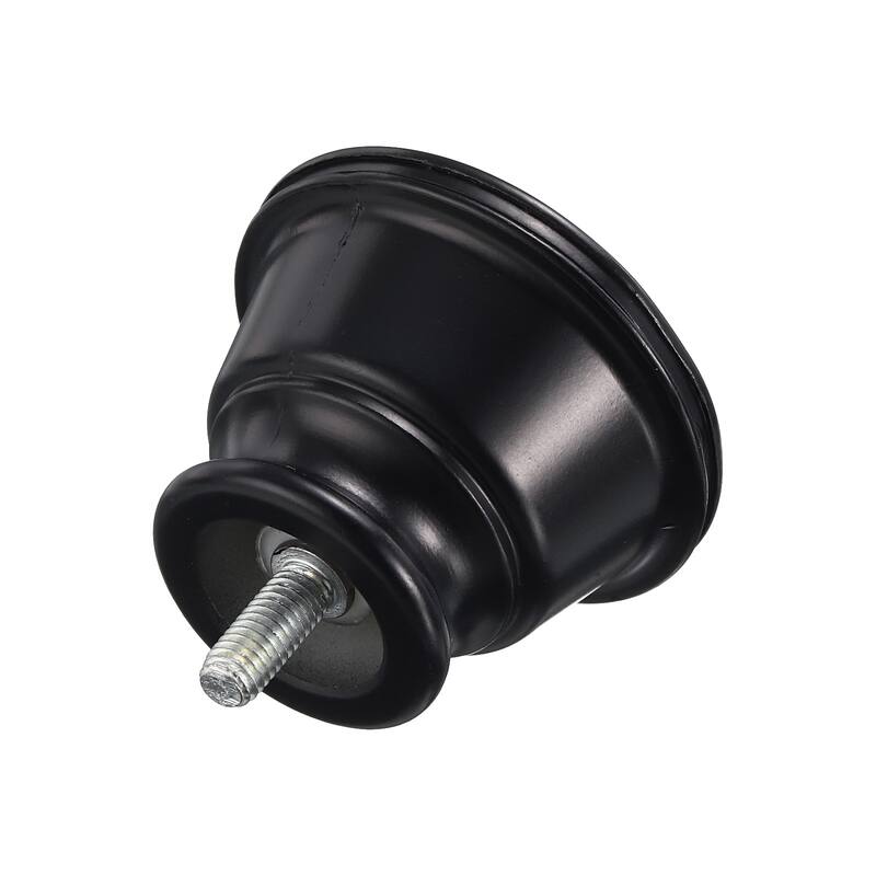 2Pcs Decorative Curtain Rod Finials Drapery Rail Head Fit 5/8" Dia Rod (Black) - Black