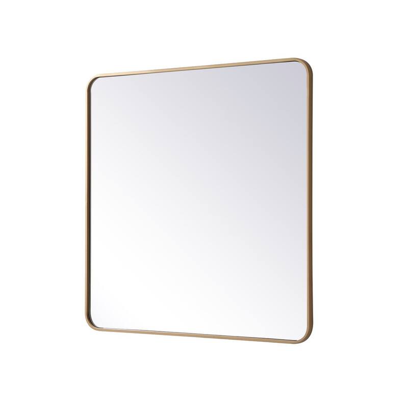 Ezra Soft Corner Metal Rectangular Mirror