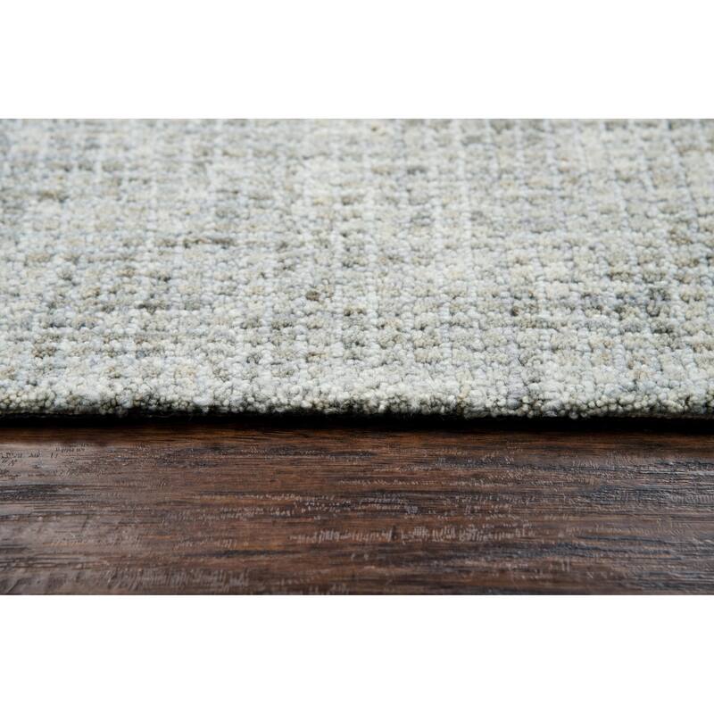 Alora Decor Storm Beige and Grey Hand-tufted Geometric Wool Rug