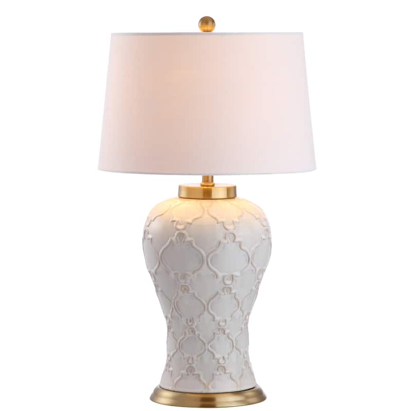 Julian 29" Ceramic LED Table Lamp, Cream by JONATHAN Y