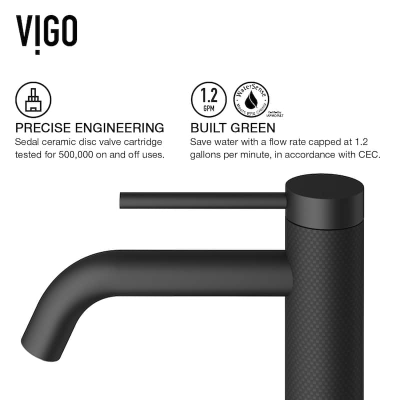 VIGO Lexington 10" H Single Handle Single Hole Bathroom Vessel Faucet
