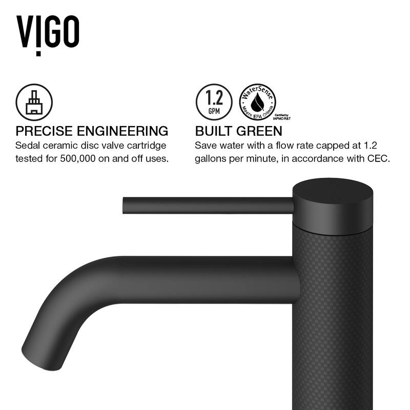 VIGO Madison 8" H Single Handle Single Hole Bathroom Faucet