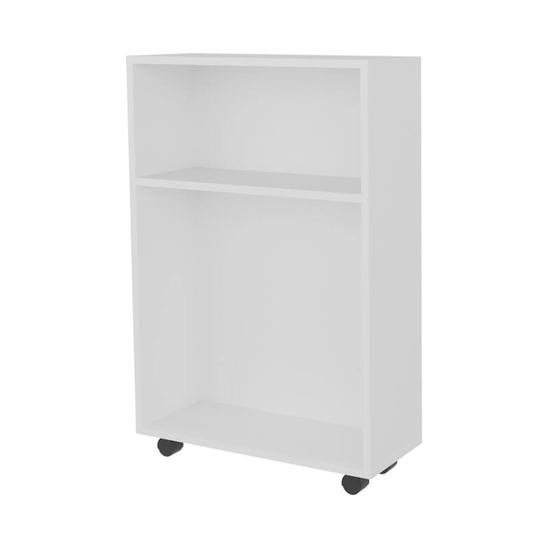White Rolling Storage Cart with Versatile Compact Design