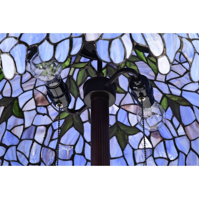 Indigo 2-Light Tiffany-style 19-inch Floor Lamp