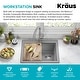 preview thumbnail 116 of 146, KRAUS Bellucci Workstation Topmount Drop-in Granite Kitchen Sink