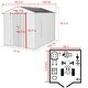 preview thumbnail 17 of 34, VEIKOUS Outdoor Metal Storage Shed with Lockable Door and Air Vents for Garden