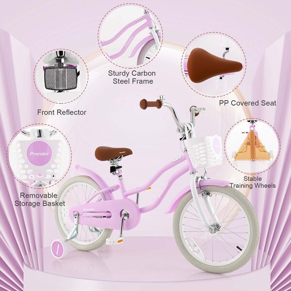 B-bike 18インチ Costway 18'' Kids Bike Toddler Bicycle with Training Wheel