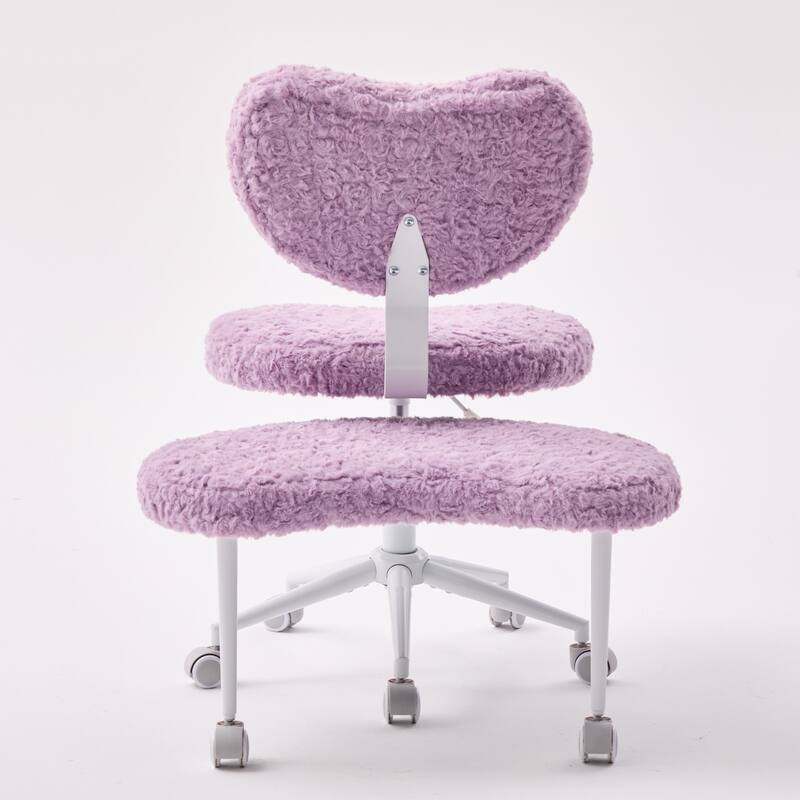 Artificial rabbit hair Meditation Chair Plus, Cross Legged Chair with Wheels, ADHD Chair, Criss Cross Desk Chair