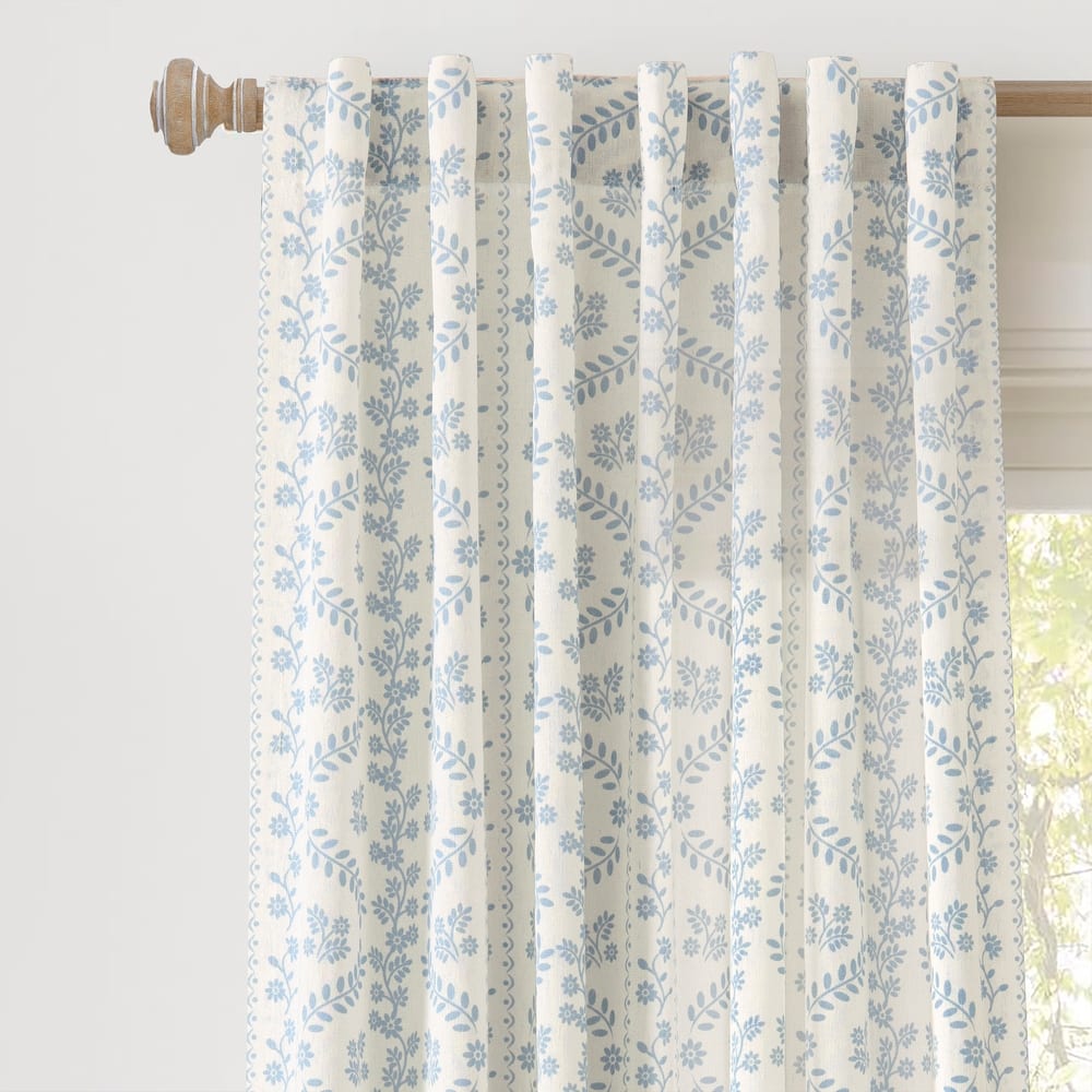Lush Decor Doreen Delicate Floral Window Curtain Panels - 84" x 52"