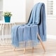 preview thumbnail 10 of 59, Chanasya Textured Knit Acrylic Throw Blanket With Tassels