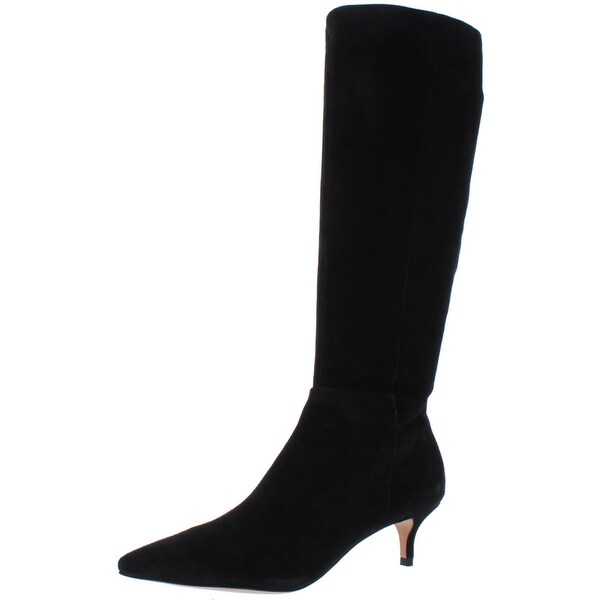 womens long black suede boots