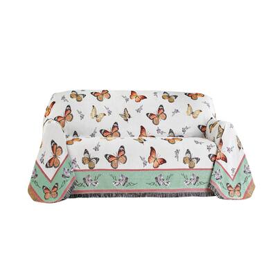 Butterfly and Floral Furniture Tapestry Throw - Loveseat