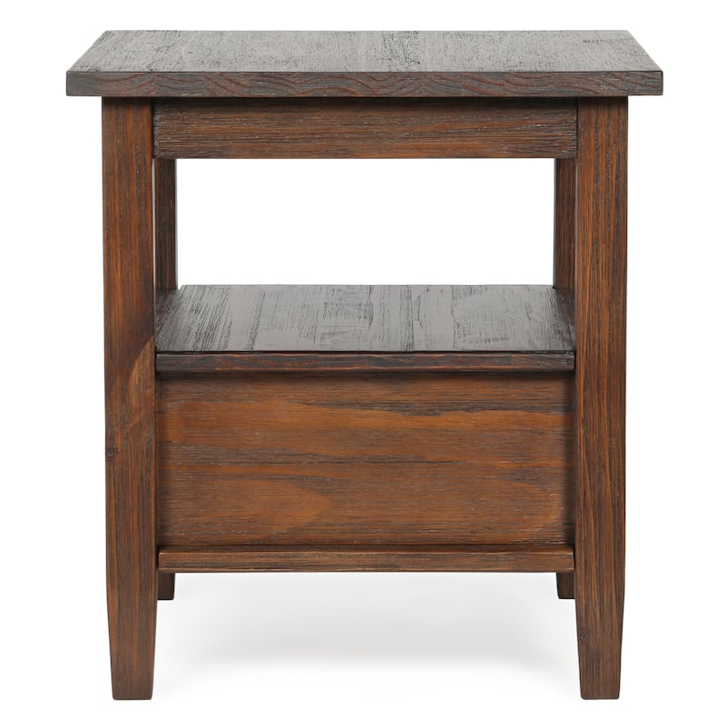 WYNDENHALL Norfolk SOLID WOOD 20 inch Wide Rectangle Transitional End Side Table - 20 inch Wide