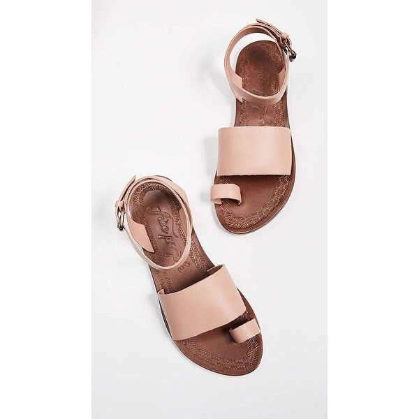 free people torrence flat sandal in leather