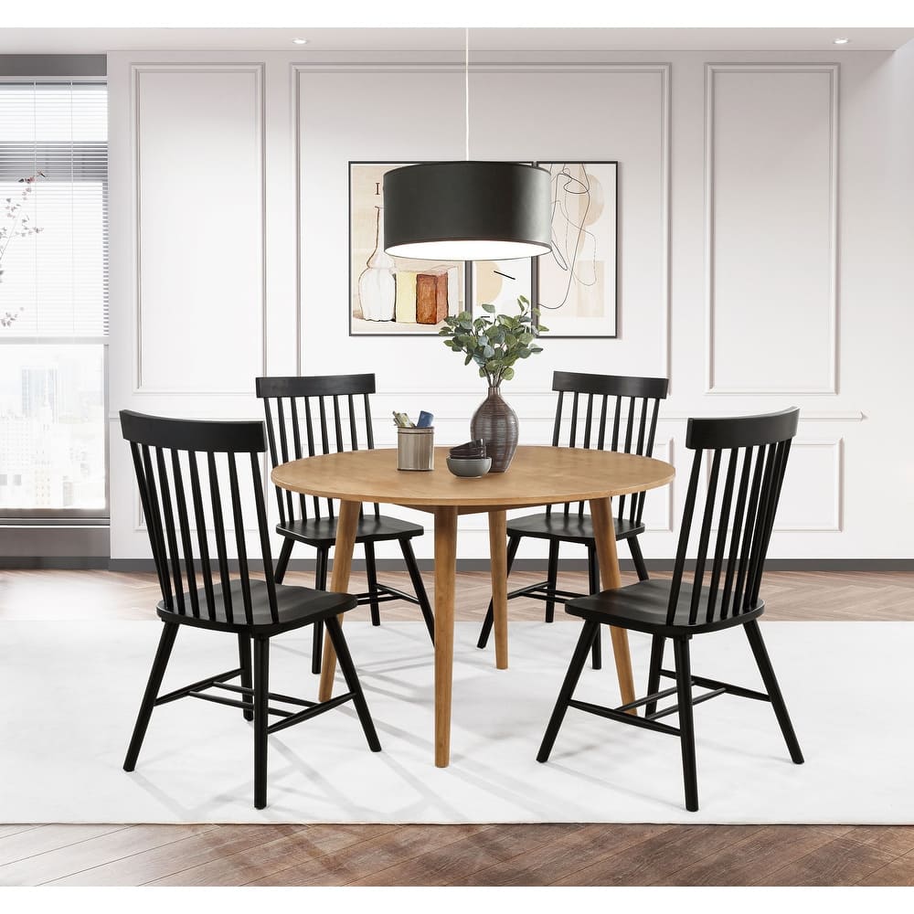 Andrews 5-piece Round Wood Dining Room Table Set