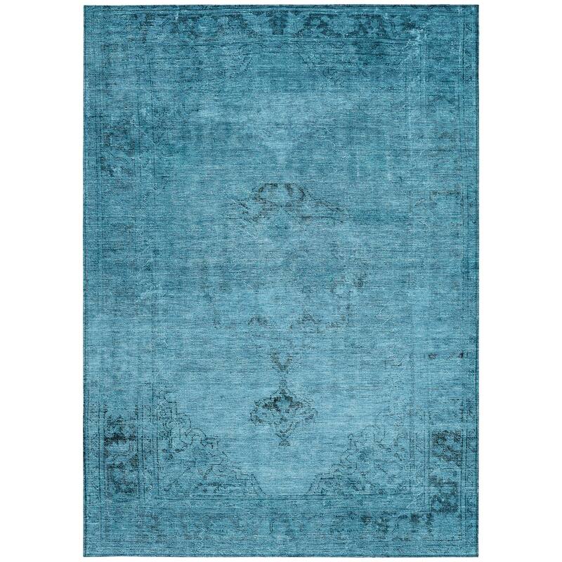 HomeRoots Oriental Traditional Rectangle Outdoor Rug