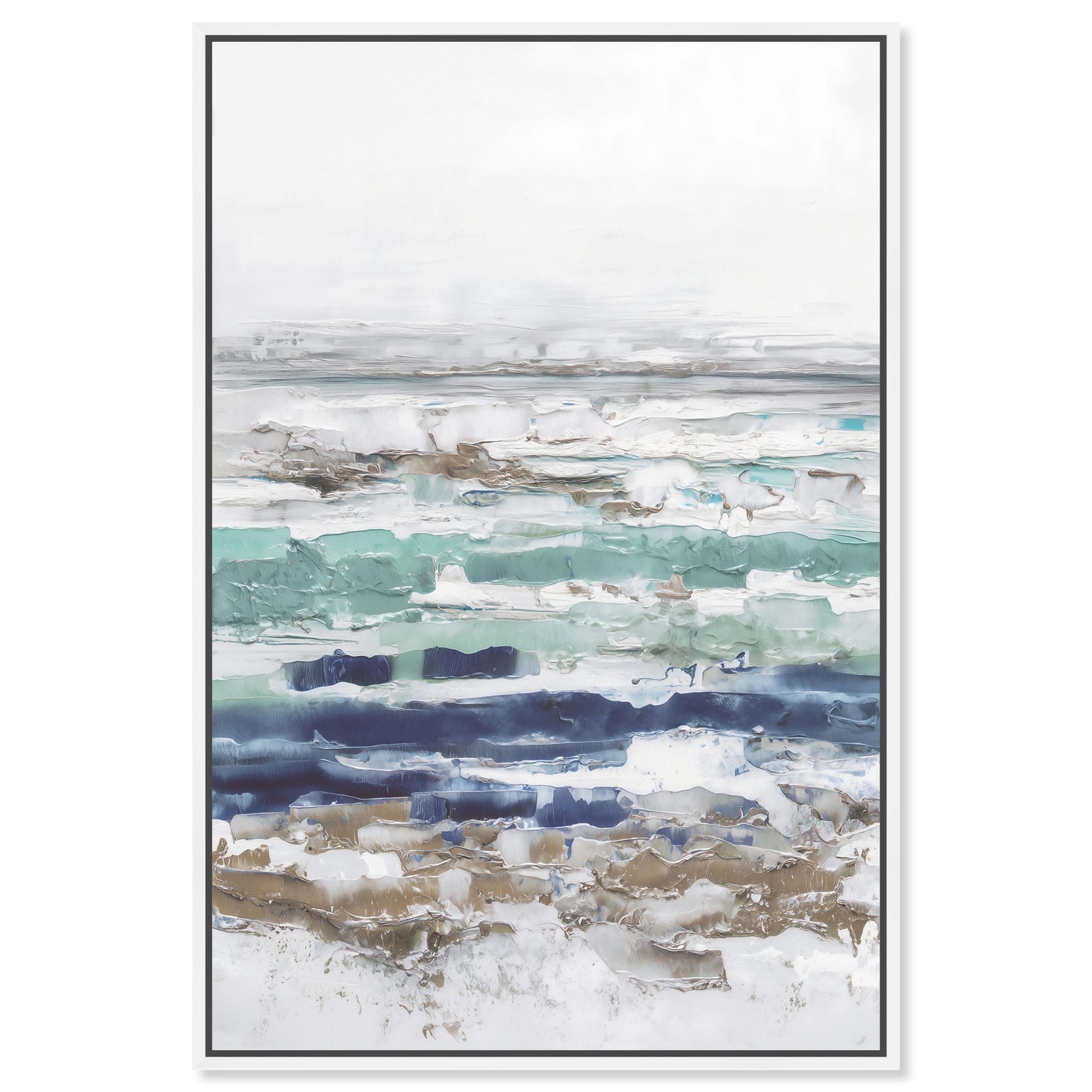 Marine Layers I Blue Abstract Art Canvas Print by Art Remedy