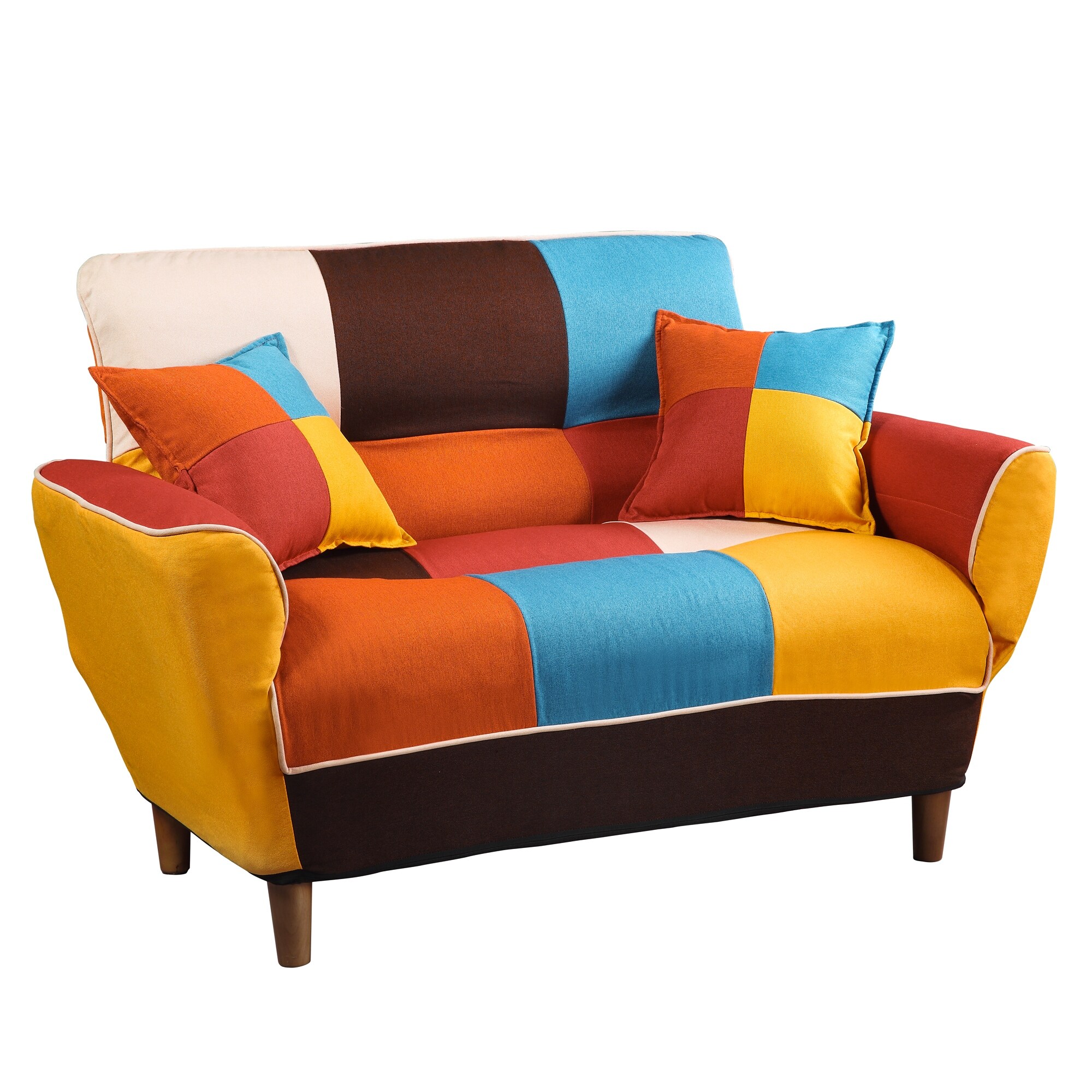 Multi colored loveseat sale