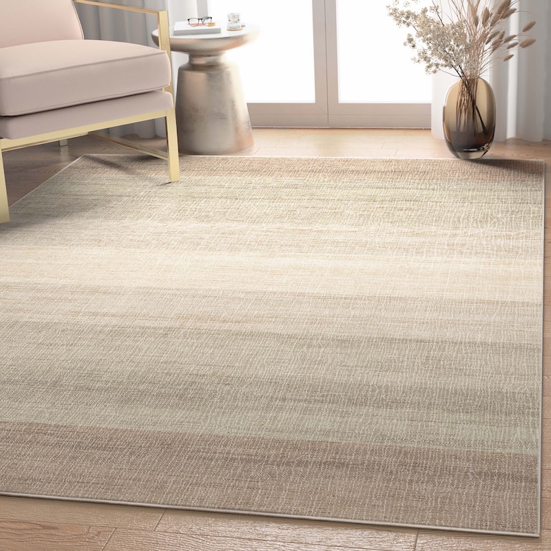 Well Woven Abstract Sunset Vintage Flat-Weave Area Rug - Beige Brown - 5' 3" x 7' 3" - Rectangle