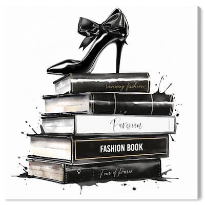 Classic Book Stack Canvas by Art Remedy, Gallery Wrapped