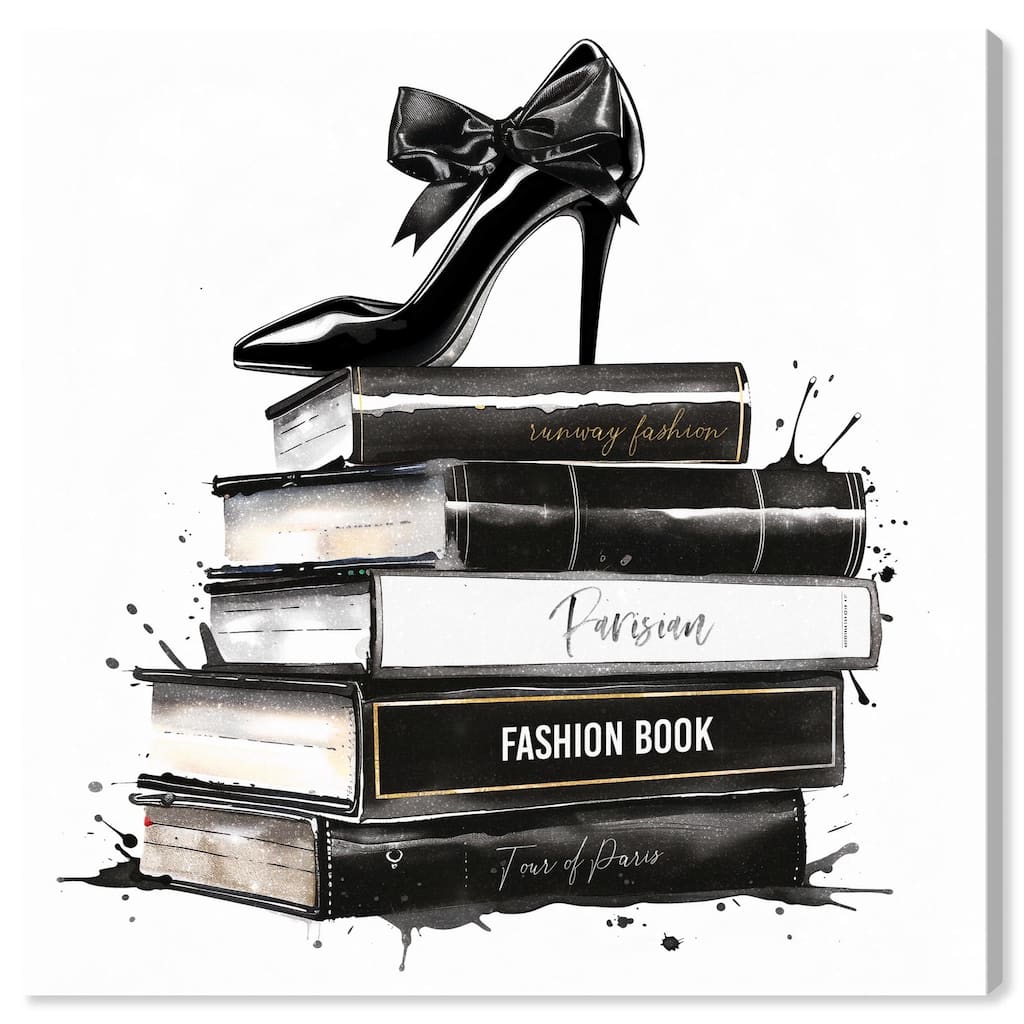 Classic Book Stack Canvas by Art Remedy, Gallery Wrapped
