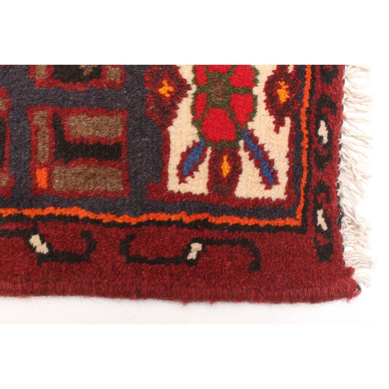 ECARPETGALLERY Hand-knotted Andelz Dark Red Wool Rug - 4'4 x 6'6