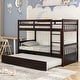 preview thumbnail 14 of 18, Costway Twin Over Twin Bunk Bed with Twin Trundle Solid Wood Frame - See Details