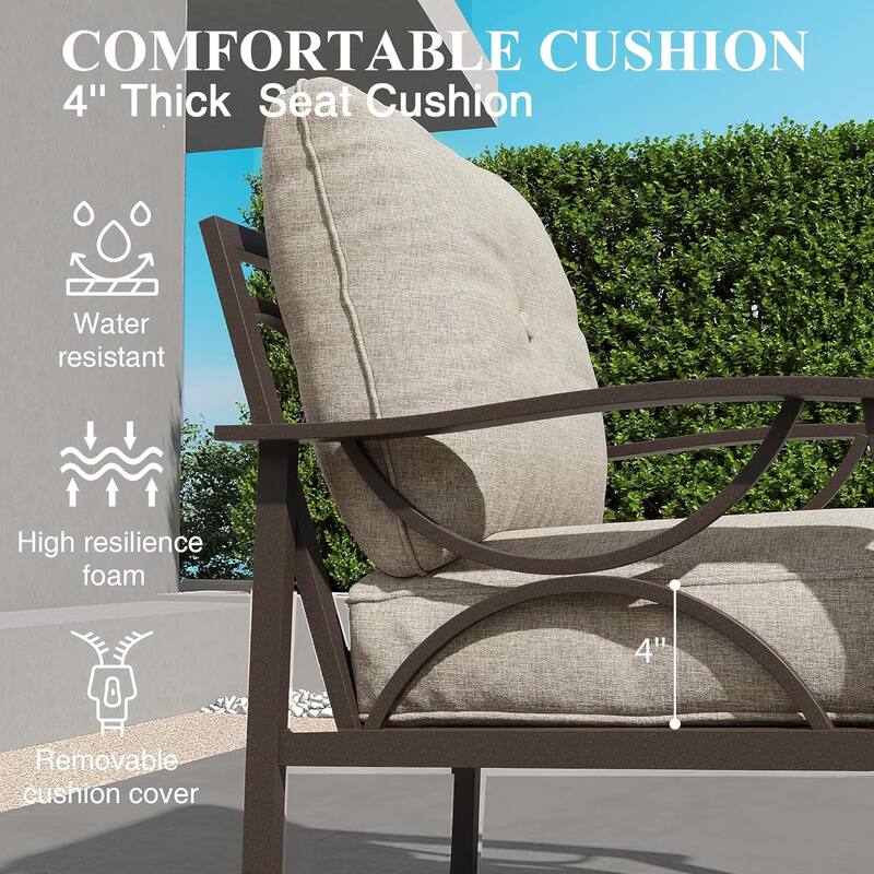 All Weather 2 Pieces Outdoor Single Sofa