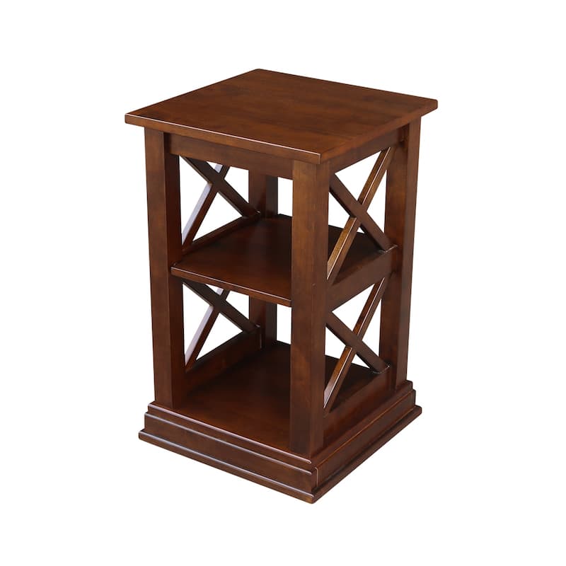 Hampton Solid Hardwood Accent Side Table - Espresso
