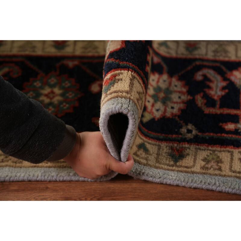 Light Blue Oushak Indian Area Rug Handmade Wool Carpet - 9'0"x 11'8"