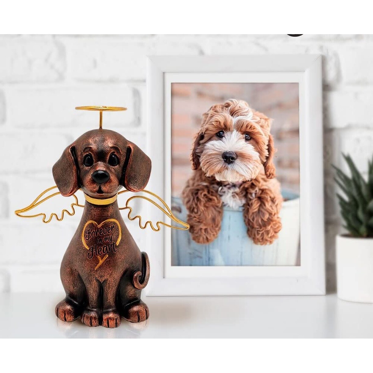 Pet Memorial for Dogs Sympathy Gift for Loss of Dog Angel Statue Bronze