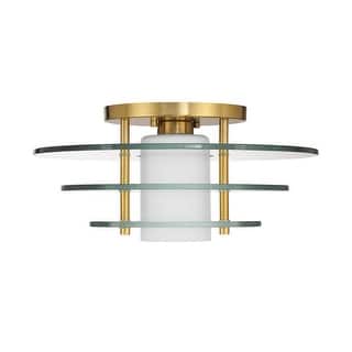 Newell 1-Light Ceiling Light in Warm Brass