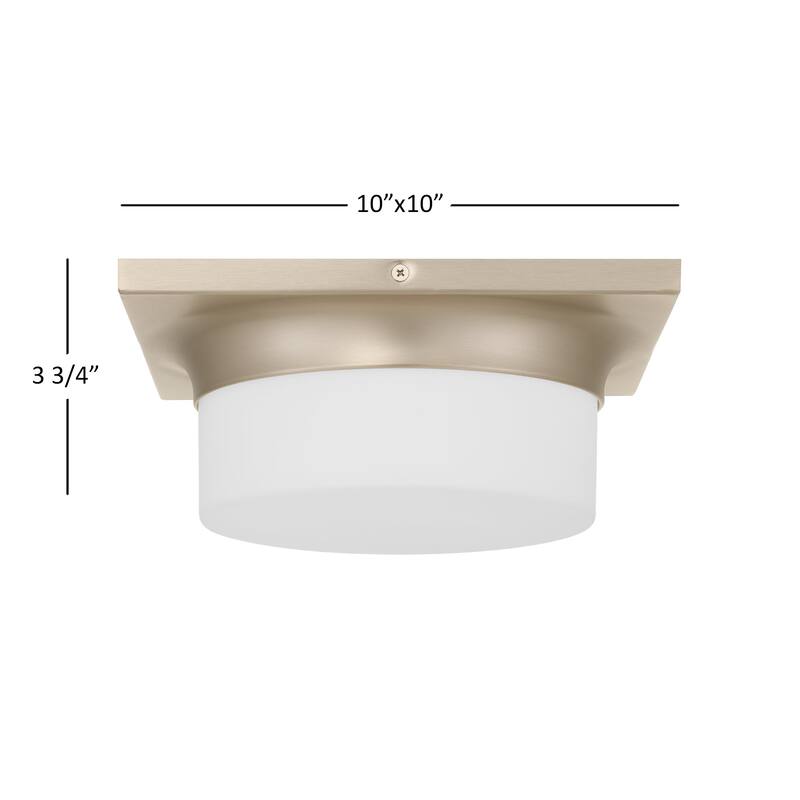 Aura 10" Brushed Nickel LED Flush Mount Ceiling Light