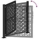 preview thumbnail 31 of 53, vidaXL Garden Gate Black 39.4x49.2" Steel Trace Design