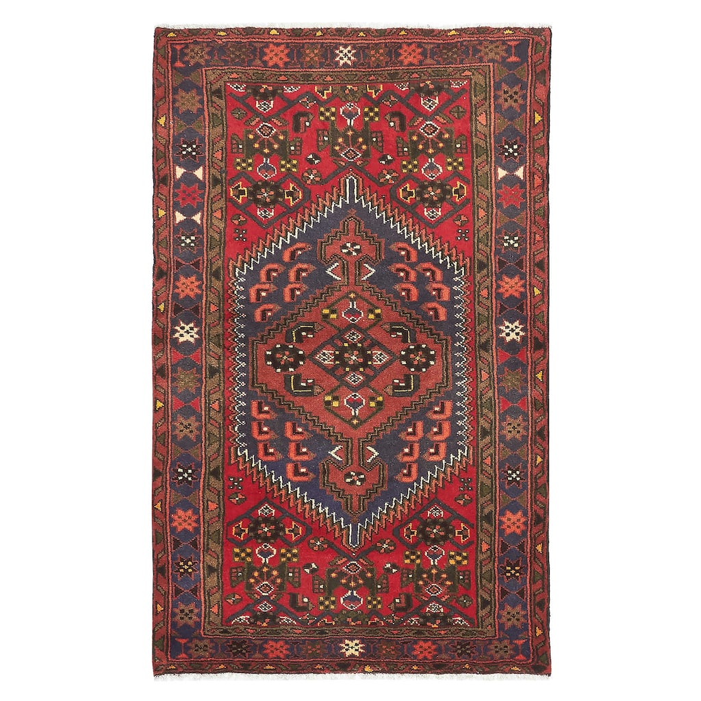 ECARPETGALLERY Hand-knotted Andelz Red Wool Rug - 3'2 x 5'3