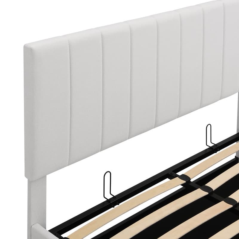Lift Up Storage Bed Full/Queen Size, Upholstered Platform Bed Frame ...