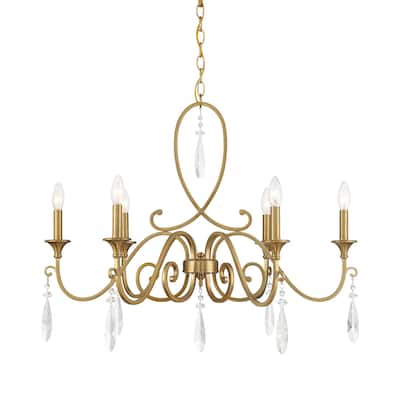 Savoy House 1-2700-6 Fairchild 6 Light 31" Wide Crystal Candle Style