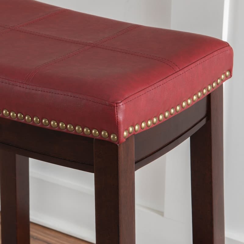Linon Willamette Backless Faux Leather Counter Stool