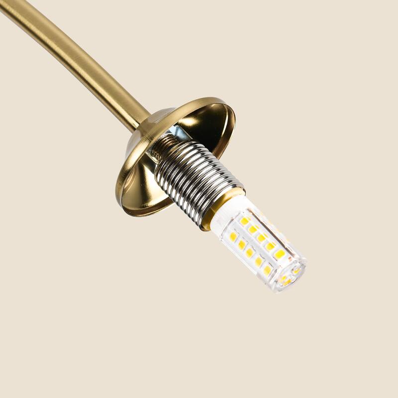 5 - Light Dimmable Modern Linear Globe Chandelier