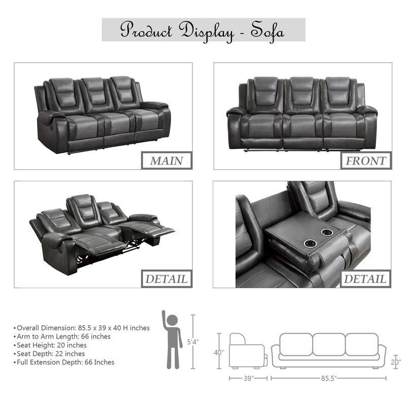 Mischa 3-Piece Reclining Living Room Set