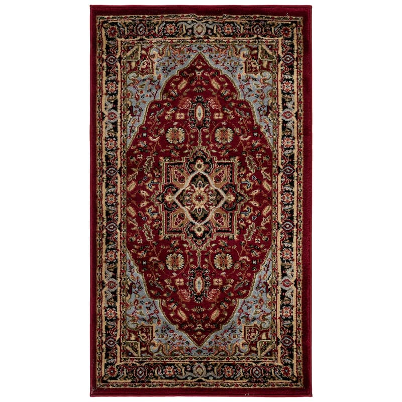 SAFAVIEH Lyndhurst Laquita Traditional Oriental Medallion Rug - 2' x 3' - Red/Black