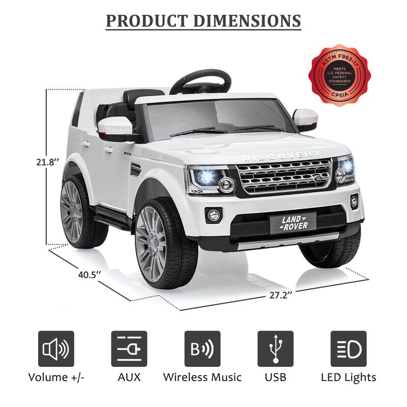 Ride on Car Licensed Land Rover 12V 4.5 MPH Ride on Toys