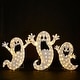 preview thumbnail 25 of 29, Glitzhome 3ft Lighted Halloween Ghosts Family Outdoor Décor with Warm white LEDs Large & Medium & Small
