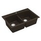 preview thumbnail 26 of 67, Karran Drop-in Quartz 33 in. Double Bowl 50/50 Kitchen Sink Kit