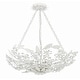 preview thumbnail 6 of 9, Marselle 6 Light Matte White Chandelier - 24"W x 6"H x 24"D